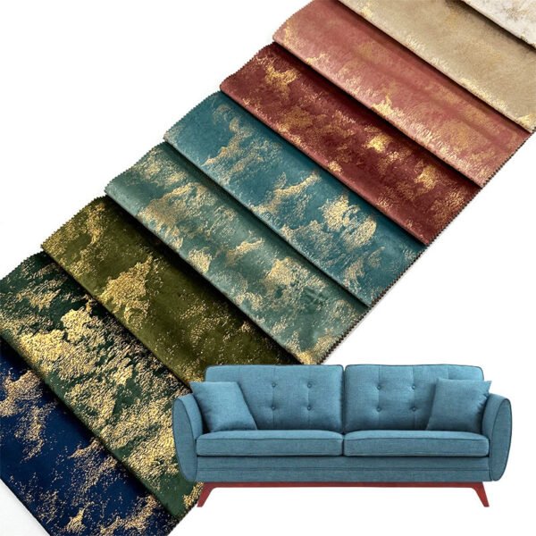 360gsm Polyester Printed Fabric Velvet Furniture Fabrics
