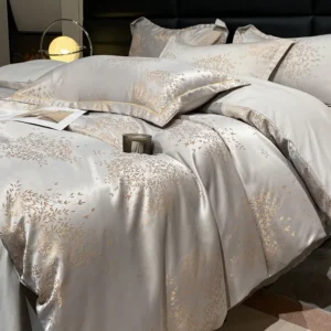 Luxury Silk Bedding Set - Embroidered Design