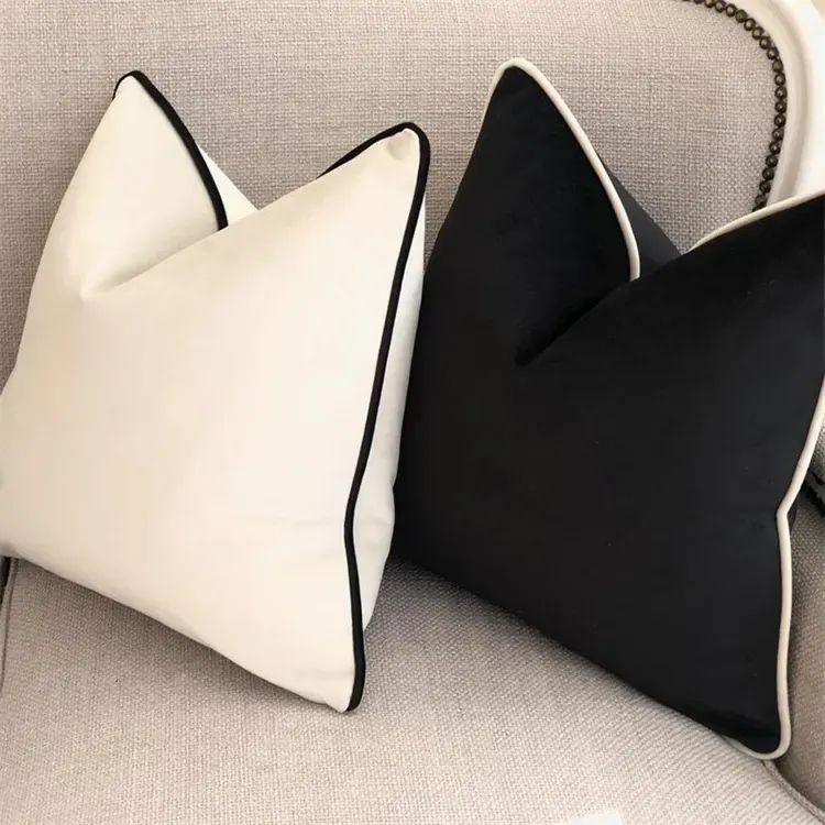 Black Polyester Linen Cushion Fabric