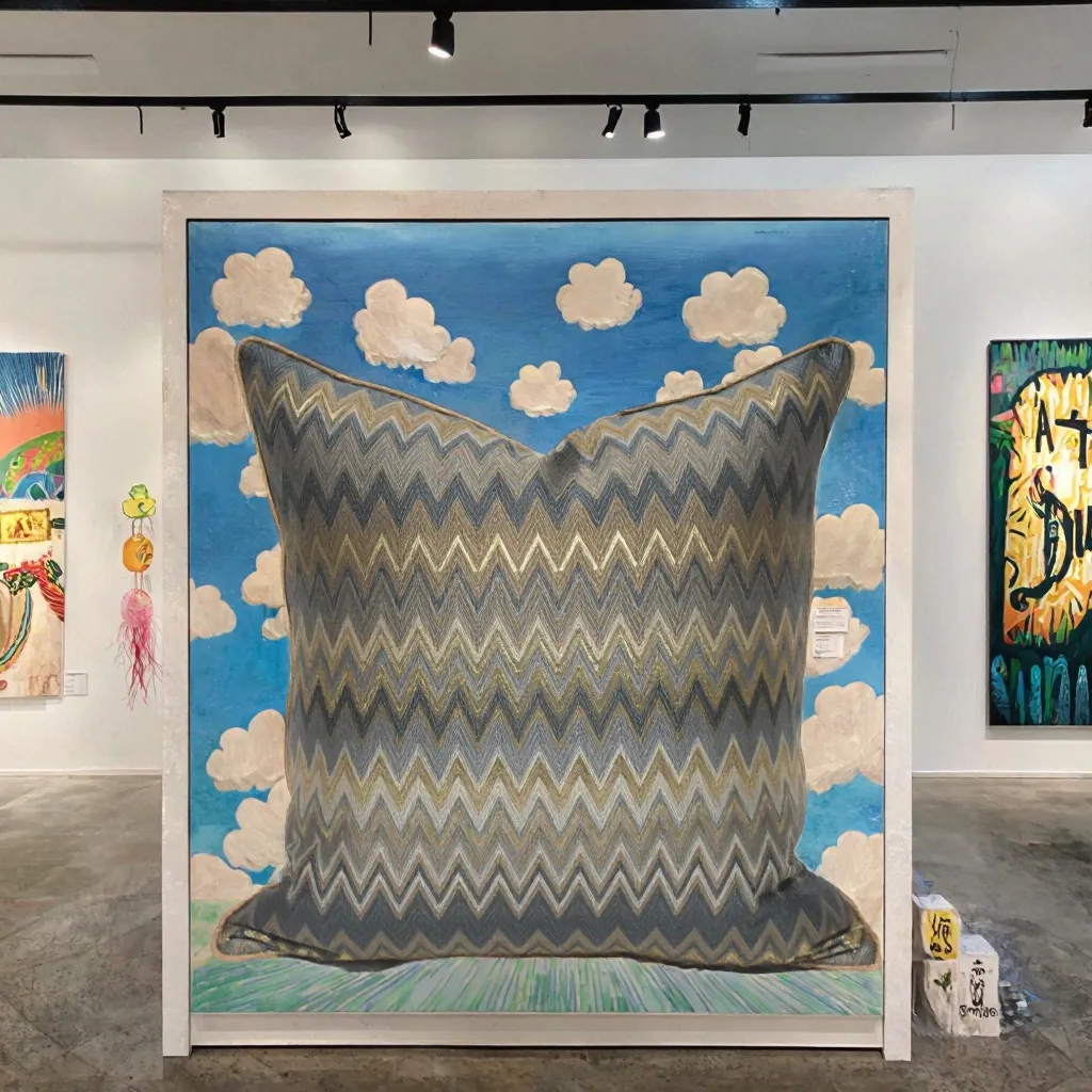 Striped Knitted Cushions Fabric 24CU-032 - Image 2