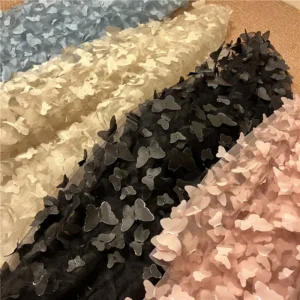 3D Embroidered Mesh Fabric