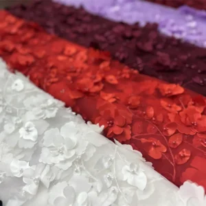 3D Flower Embroidery Fabric